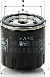 Mann-Filter MW 713 - Filtre à huile cwaw.fr