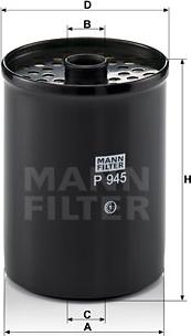 Mann-Filter P 945 x - Filtre à carburant cwaw.fr