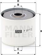 Mann-Filter P 917/2 x - Filtre à carburant cwaw.fr