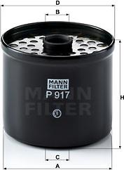 Mann-Filter P 917 x - Filtre à carburant cwaw.fr