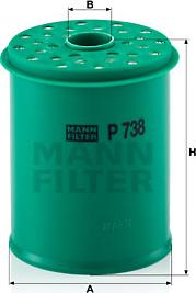 Mann-Filter P 738 x - Filtre à carburant cwaw.fr