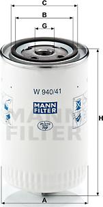 Mann-Filter W 940/41 - Filtre, système hydraulique de travail cwaw.fr