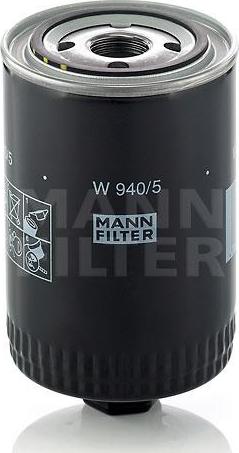 Mann-Filter W 940/5 (10) - Filtre à huile cwaw.fr