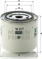 Mann-Filter W 917 - Filtre à huile cwaw.fr