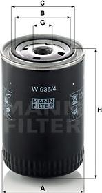 Mann-Filter W 936/4 - Filtre à huile cwaw.fr