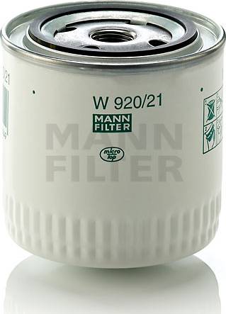 Mann-Filter W 920/21 (10) - Filtre à huile cwaw.fr