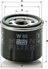 Mann-Filter W 66 - Filtre à huile cwaw.fr