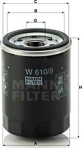 Mann-Filter W 610/9 - Filtre à huile cwaw.fr