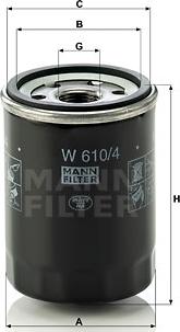 Mann-Filter W 610/4 - Filtre à huile cwaw.fr