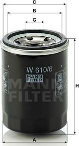 Mann-Filter W 610/6 - Filtre à huile cwaw.fr