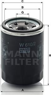 Mann-Filter W 610/2 - Filtre à huile cwaw.fr