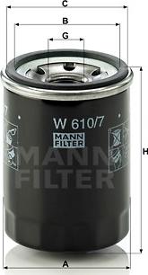 Mann-Filter W 610/7 - Filtre à huile cwaw.fr