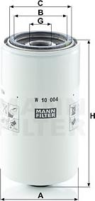 Mann-Filter W 10 004 - Filtre à huile cwaw.fr