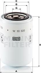 Mann-Filter W 10 020 - Filtre à huile cwaw.fr