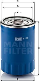 Mann-Filter W 1035 - Filtre à huile cwaw.fr