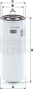 Mann-Filter W 11 102/50 - Filtre à huile cwaw.fr