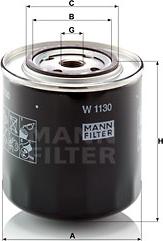 Mann-Filter W1130 - Filtre à huile cwaw.fr