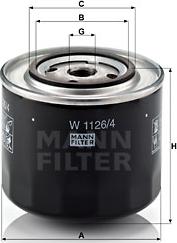 Mann-Filter W 1126 - Filtre à huile cwaw.fr