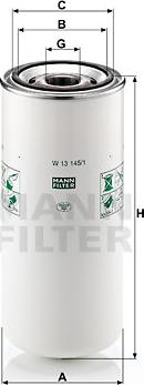 Mann-Filter W 13 145/1 - Filtre à huile cwaw.fr