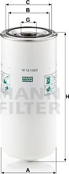 Mann-Filter W 13 145/3 - Filtre à huile cwaw.fr