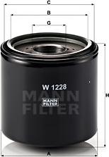 Mann-Filter W 1228 - Filtre à huile cwaw.fr