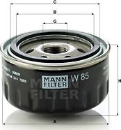 Mann-Filter W 85 - Filtre à huile cwaw.fr