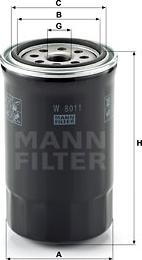 Mann-Filter W 8011 - Filtre à huile cwaw.fr