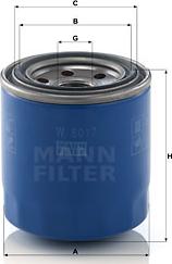 Mann-Filter W 8017 - Filtre à huile cwaw.fr