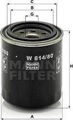 Mann-Filter W 814/80 - Filtre à huile cwaw.fr