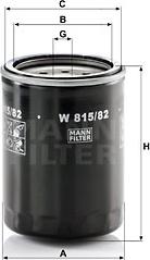 Mann-Filter W 815/82 - Filtre à huile cwaw.fr