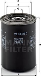 Mann-Filter W 816/80 - Filtre à huile cwaw.fr