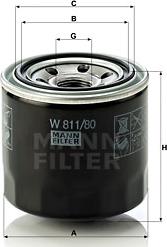 Mann-Filter W 811/80 - Filtre à huile cwaw.fr