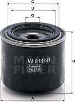 Mann-Filter W 811/81 - Filtre à huile cwaw.fr