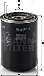 Mann-Filter W 818/81 - Filtre à huile cwaw.fr