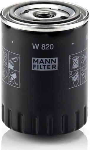 Mann-Filter W 820 - Filtre à huile cwaw.fr