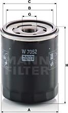 Mann-Filter W 7052 - Filtre à huile cwaw.fr