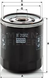 Mann-Filter W 7062 - Filtre à huile cwaw.fr