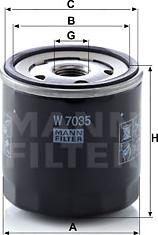 Mann-Filter W 7035 - Filtre à huile cwaw.fr