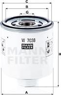 Mann-Filter W 7038 - Filtre à huile cwaw.fr