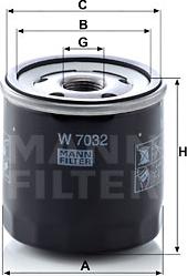 Mann-Filter W 7032 - Filtre à huile cwaw.fr