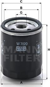 Mann-Filter W 7020 - Filtre à huile cwaw.fr