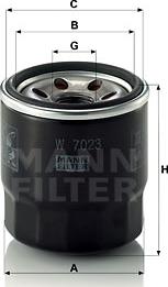 Mann-Filter W 7023 - Filtre à huile cwaw.fr