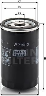 Mann-Filter W 719/13 (10) - Filtre à huile cwaw.fr