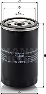 Mann-Filter W 719/1 - Filtre à huile cwaw.fr