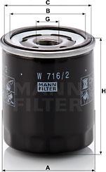 Mann-Filter W 716/2 - Filtre à huile cwaw.fr