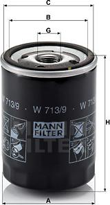 Mann-Filter W 713/9 - Filtre à huile cwaw.fr