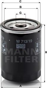 Mann-Filter W 713/19 - Filtre à huile cwaw.fr