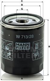 Mann-Filter W 713/28 - Filtre à huile cwaw.fr