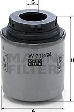 Mann-Filter W 712/94 - Filtre à huile cwaw.fr