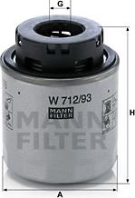 Mann-Filter W 712/93 - Filtre à huile cwaw.fr